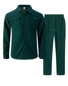 ชุดเสื้อเชิ้ตลำลองสำหรับผู้ชาย ขายส่ง แฟชั่นติดกระดุม กันลม น้ำหนักเบา สำหรับฉัน - Product Image 2