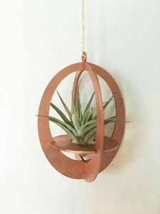 Handicrafts Creative Wooden Flowerpot Wishing <b>Well</b> Planter for Home & <b>Garden</b> for Nursery & Planting Bark Effect - Product Image 4