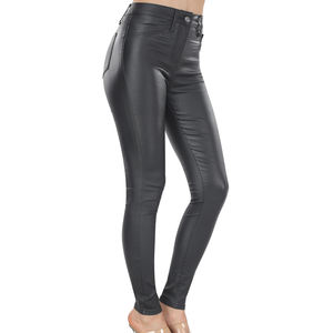 Pantalones de cuero informales para mujer de la mejor calidad, novedad de 2025, pantalones de cuero de cintura media para mujer, tarifa mayorista - Product Image 5