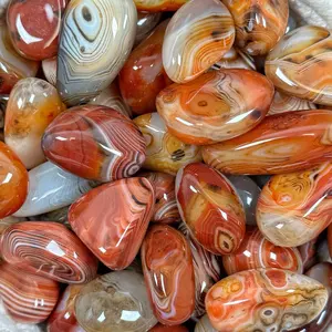 Tumbles d'onyx rouge, tumble de pierre de marbre d'onyx, tumble de pierre de palmier d'onyx rouge - Product Image 4