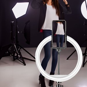 * Uscita * luce ad anello a LED diametro 30cm, luce ad anello 3 modalità luce, temperatura 2700-7000k, DC 5V/2A 30W, USB, fotografia - Product Image 4