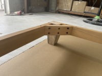 Moderner Massiver Gummibaumholz-Rahmen Holzsofa-Gestell für Küche und Schlafzimmer Robuste Struktur Gewerbliche Möbel