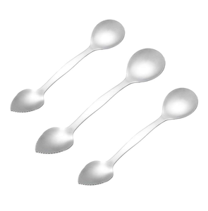 Vente en gros conception populaire en acier inoxydable alimentaire grattage pamplemousse cuillère Dessert thé cuillère à café fournisseur en gros - Product Image 5
