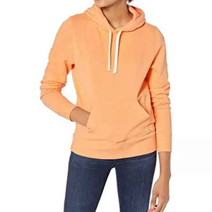 Sweats à capuche de couleur pure pour femmes, à col rond - Product Image 5