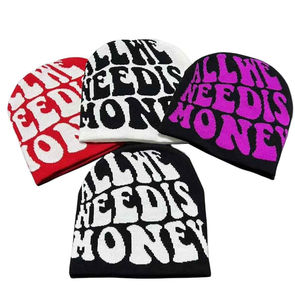 Gorro Jacquard Y2K 2025 con Logotipo Personalizado, Unisex, Acrílico, Impresión Digital, Tejido, Invierno, Letras, Viaje, Común - Product Image 1