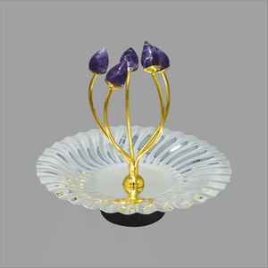 Sunflower Design Serving <b>Bowl</b> for Home Hotel Restaurant Tabletop & Dinnerware <b>Silver</b> Color Round Shape Food & Fruit Serving <b>Bowl</b> - Product Image 6