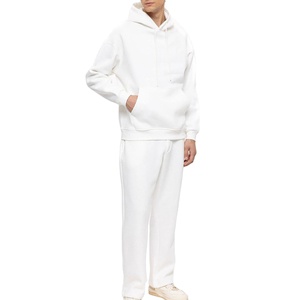 ชุดวอร์มผู้ชายลำลองทรงโอเวอร์ไซส์ ผ้าฟลีซระบายอากาศสำหรับฤดูหนาว  รับสกรีนโลโก้  ไซส์พลัส  ชุดเซ็ต OEM 2026 - Product Image 4