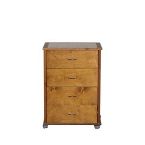 Chariot en bois de hêtre massif avec étagère en bois et tiroirs robustes, amélioré pour les intérieurs de cuisine fonctionnels - Product Image 1