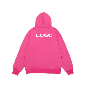 Sweat à capuche zippé intégral pour femme, mode streetwear, personnalisé OEM, en coton tricoté épais, imprimé, respirant et à séchage rapide, pour l'hiver - Product Image 3