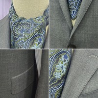 Costume homme gris moyen, simple boutonnage, deux boutons, revers cranté, poches à rabat, boutons en corne, costumes d'affaires pour homme, sur mesure MTM