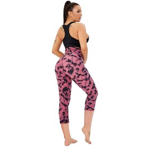 Leggings souples à taille haute avec impression de logo personnalisé pour la course à pied, le cyclisme, pantalons de yoga colorés, femmes, filles, leggings capri personnalisés - Product Image 5