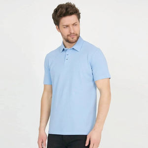 Luxe hommes 100% coton Paul Style Golf pour Polo brodé surdimensionné à manches courtes décontracté Slim Fit couleur unie tricoté - Product Image 3