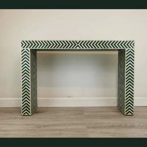 Console en incrustation d'os, table contemporaine en incrustation d'os - Product Image 3