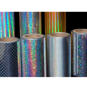 Rouleau de film adhésif holographique PET haute brillance, effet arc-en-ciel métallique, imperméable, résistant aux déchirures, décoration, emballage - Product Image 2