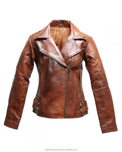 แจ็กเก็ตหนังแท้สำหรับผู้หญิงแจ็คเก็ตสีดำยาวมีกระเป๋าด้านหน้าสองกระเป๋าแฟชั่น - Product Image 4