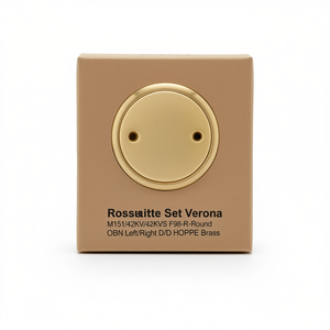 ชุดโรเซตต์ เวโรนา M151/42KV/42KVS F98-R ทรงกลม OB DIN ซ้าย/ขวา D/D HOPPE ทองเหลือง สำหรับตกแต่งสำนักงานและอุปกรณ์เสริม - Product Image 2