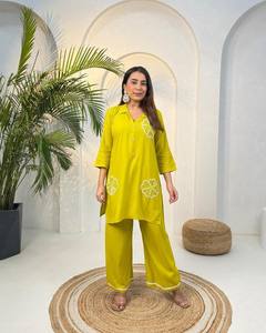 Kurti Moderno de Rayón Hecho a Mano de Secado Rápido para Mujer, para Bodas, Fiestas y Celebraciones Étnicas, en 9 Colores - Product Image 3