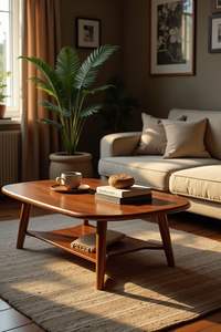 Table basse en bois adaptée à un usage quotidien, dotée d'une texture lisse, d'une construction en bois robuste et d'une compatibilité intérieure moderne - Product Image 4