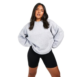 Nouveau Design automne hiver femmes col rond sweat ample surdimensionné avant personnalisable polaire Anti-boulochage séchage rapide - Product Image 1