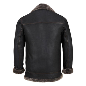 แจ็คเก็ตหนังแท้ผู้ชายขายดี  รับสกรีนโลโก้ ดีไซน์ทรงเข้ารูปยอดนิยม บุขนสัตว์สำหรับฤดูหนาว คุ้มค่ามาก - Product Image 5