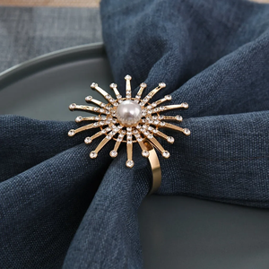 Rond de serviette en métal flocon de neige de noël argent fini pour le réglage de la table et la décoration de fête de mariage utilisation anneau de serviette - Product Image 6