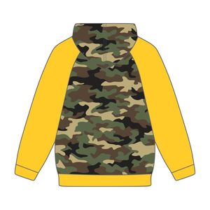 Iota Phi Theta Camo Body Gold Raglan Sleeves Pullover Sudadera con capucha Mezcla de algodón Fraternidad griega Ropa personalizada Divine Nine HBCU - Product Image 3