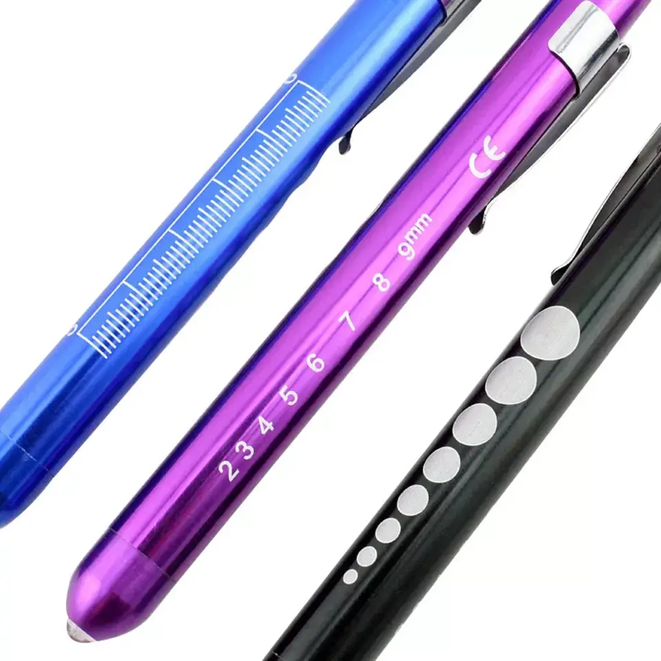 Mit Pupillen anzeige für Krankens ch western Studenten Ärzte mit Pocket Cli Wieder verwendbare LED Medical Pen light Edc Taschenlampe 3 * Ein Notfall