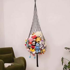 Boho Decor for <b>Nursery</b> Bedroom Kids Room Stuffed Animal Net or Hammock Macrame Plush Toy Display <b>Walls</b> and Ceiling Hanging Net - Product Image 4