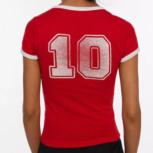 Soccer Stripe Ringer Tee Chemise d'entraînement personnalisable T-shirt de football Personnalisé Nouveau design Maillot vierge de haute qualité Vente en gros - Product Image 6