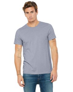 Just Blanks T-shirt à manches courtes en trois tissus unisexe T-shirt léger à col rond T-shirt à coutures latérales T-shirt coupe au détail pour adulte unisexe - Product Image 1