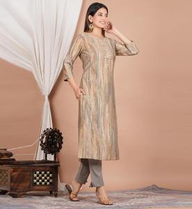 Anarkali kurta พิมพ์ลายดอกไม้ผ้าฝ้ายลำลองสำหรับผู้หญิงพร้อมลายพิมพ์ lehriya พาลาซโซและลายเดรสยาวถึงข้อเท้า - Product Image 3