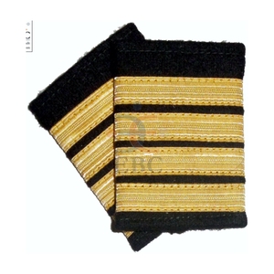Pilot Handmade Fabric Epaulettes Gold Epaulette with Bullion Wire French <b>Braid</b> Shoulder Board - Product Image 3