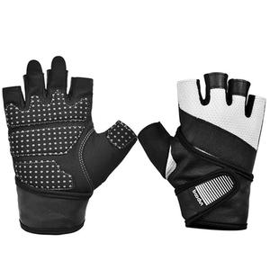 Ergonomic Fitness <b>Gloves</b> with Shock-Absorbing Palm, Breathable <b>Fingerless</b> Gym <b>Gloves</b> with Wrist Strap - Product Image 4