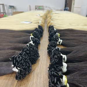 ขายส่งผมหรูหรา 100% ผมดิบธรรมชาติปลายแบนเรมี่ต่อผมมนุษย์เคราตินดึงคู่พร้อมส่ง - Product Image 6