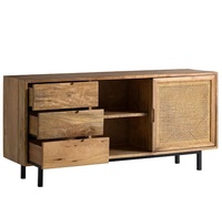 Panneau de portes en bois et en conserve, Buffet, armoire de rangement avec cadre en fer massif, pied de Buffet traditionnel, Offre Spéciale