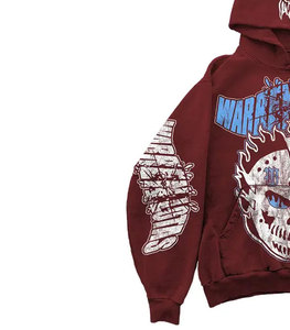 Unisex personalizado DTF DTG Rhinestone impreso Sudadera con capucha de gran tamaño Streetwear moda pulóver sudaderas proveedor - Product Image 2