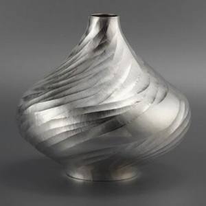 Aluminum Metal Unique Shape Silver Plated Coastal Iron Flower <b>Vase</b> Fancy Style Luxury Handmade Home <b>Decorative</b> - Product Image 2