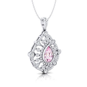 Oro sólido Natural morganita piedra preciosa única lágrima colgantes regalo de boda para mujeres OEM regalo del Día de San Valentín para la madre - Product Image 4