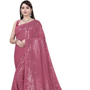 Sarees de travail à impression lourde et séquence de nouveau concepteur avec chemisier fantaisie lancement de vêtements indiens et pakistanais - Product Image 1