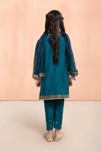 Traje Tradicional Pakistaní para Niñas con Gharara y Kameez Adornados para Fiestas y Celebraciones del Eid - Product Image 3