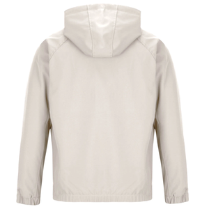 Chaqueta de invierno de manga larga de color blanco sólido de corte regular para hombre vintage con diseño de logotipo personalizado OEM con cremallera y capucha de BD - Product Image 2