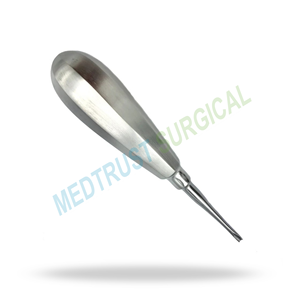 Petit écarteur dentaire chirurgical à lame droite en acier inoxydable pour extraction dentaire et élévation radiculaire - Product Image 4