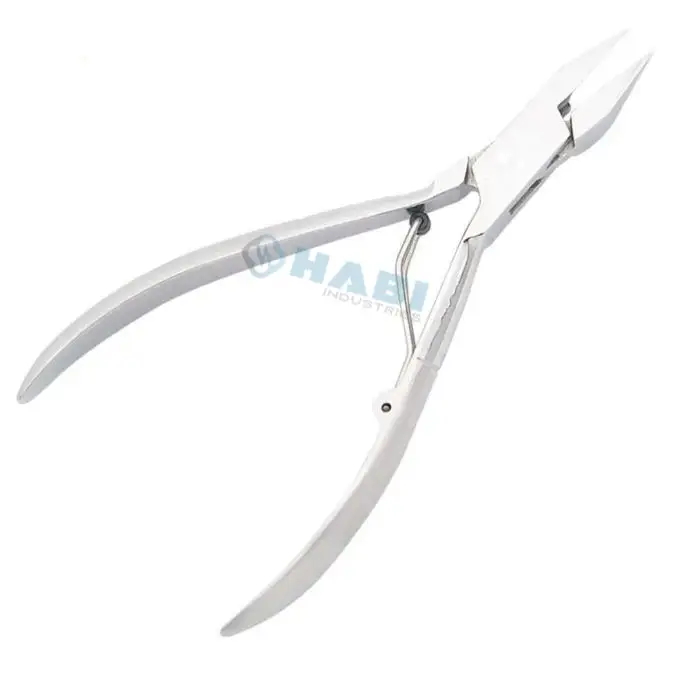 Professional Stainless steel Nail Nippers Wire Spring (Straight Blades) Custom logo sharp tip Nail cutter Callus remover nipper