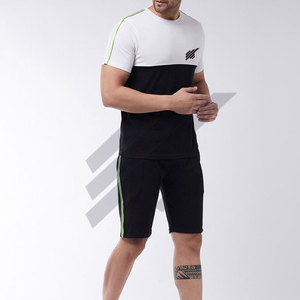 Ensemble de t-shirts et shorts d'été pour hommes du meilleur fabricant en coton et polyester respirant pour un port confortable - Product Image 2