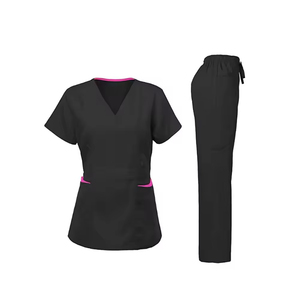 Ensemble professionnel de vêtements de gommage pour infirmières médecins thérapeutes et personnel de spa tenue respirante et moderne pour une utilisation de travail de longue heure - Product Image 1
