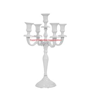 Fantastique candélabre en aluminium à 5 bras bougeoir poli brillant pour décor de table à manger bougeoir en fer de noël - Product Image 2