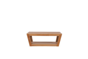 Table basse rectangulaire élégante et moderne en bois de teck massif pour une ferme rustique ou un salon minimaliste - Product Image 2