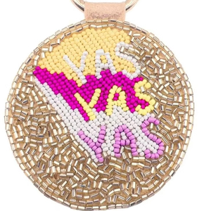 Porte-clés brodé de perles faites à la main de haute qualité Design fantaisie classique pour la mode élégante de l'Inde - Product Image 1