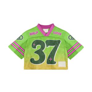 High Durability Classic <b>Retro</b> 100% Polyester Mesh 3D Embroidery American <b>Football</b> Jersey for Men - Product Image 2