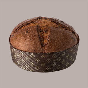 10 pièces boîte-cadeau en carton marron pour 1kg Panettone support bas avec mots de noël graphiques 245x245H130mm - Product Image 3